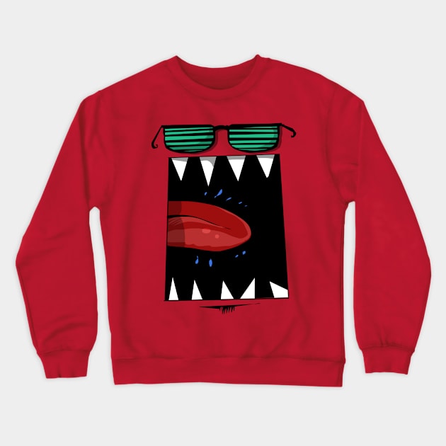 COOL SHADES.  BIG MOUTH. Crewneck Sweatshirt by teepublickalt69